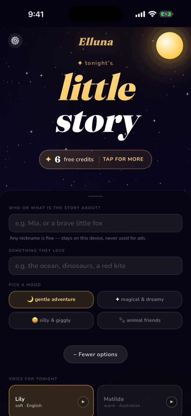 Elluna screenshot
