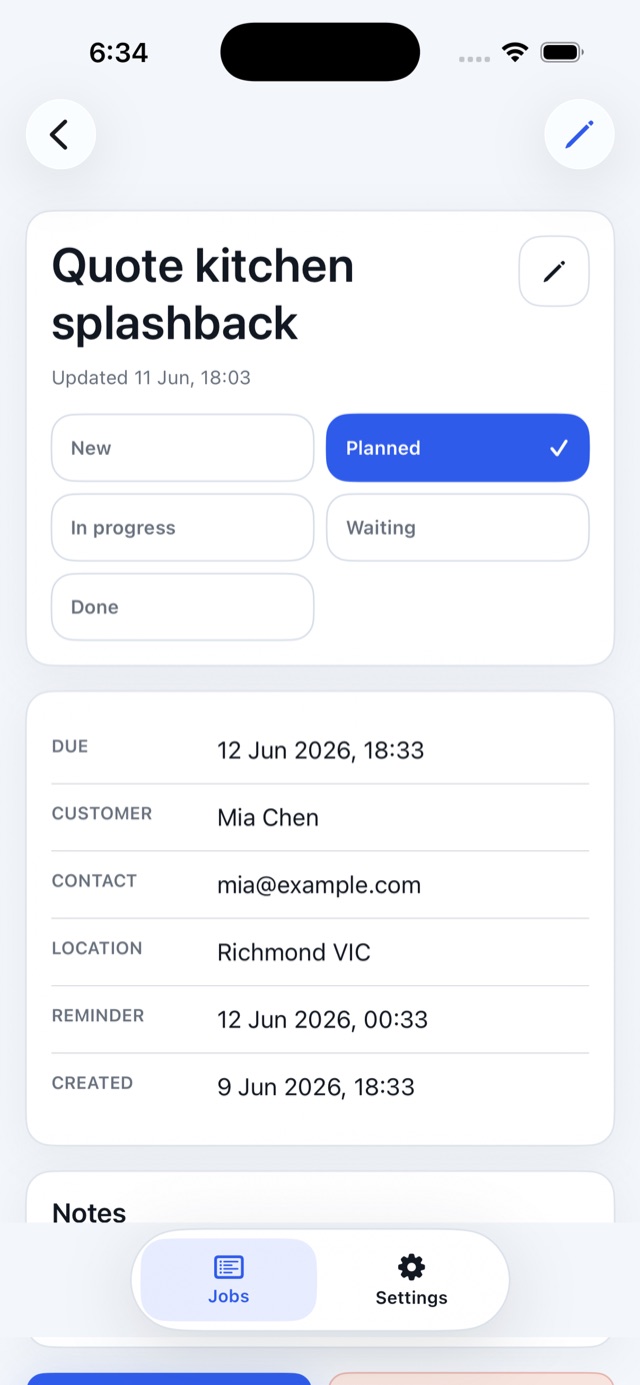 JobTray screenshot
